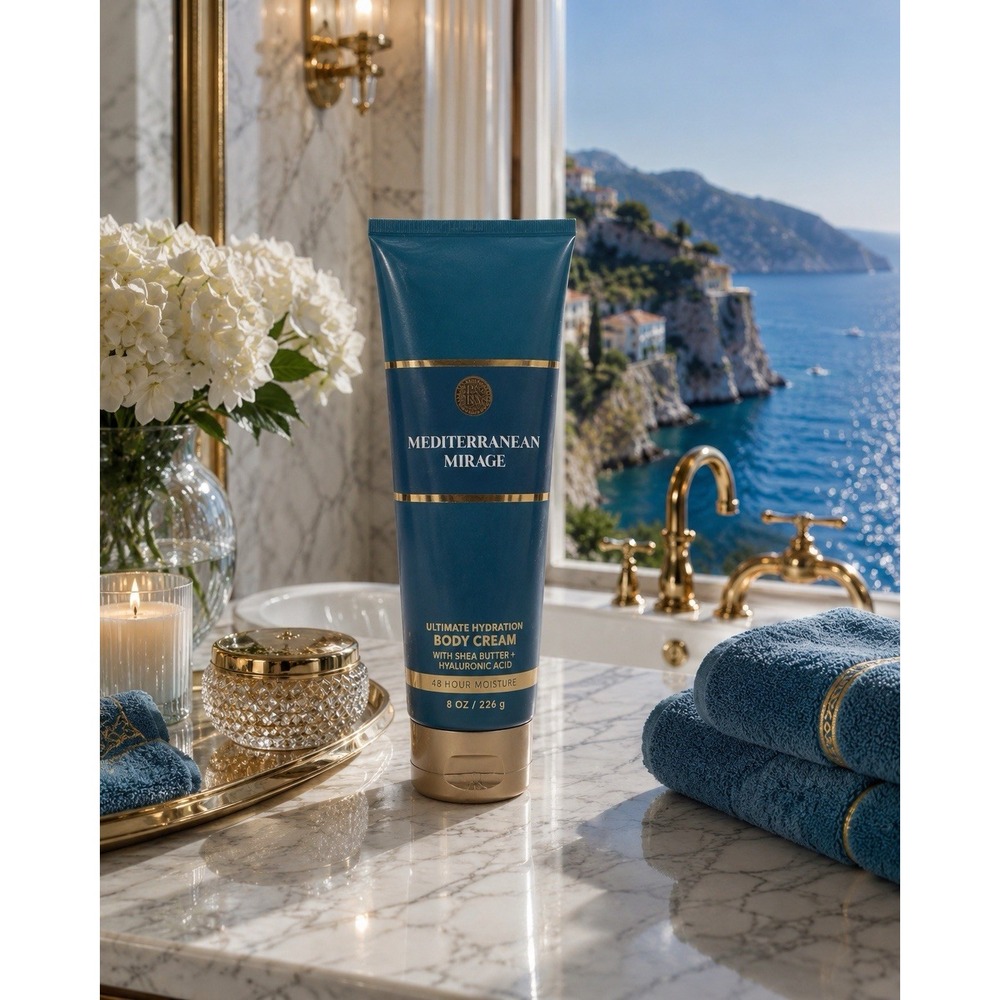 Bath & Body Works Mediterranean Mirage Body Cream 8 oz Rare HTF New